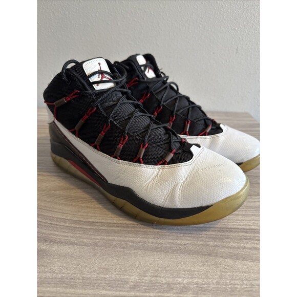 Air Jordan 616846-102 Prime Flight Men’s‎ Basketball Sneakers White Black Sz 10 main image 5
